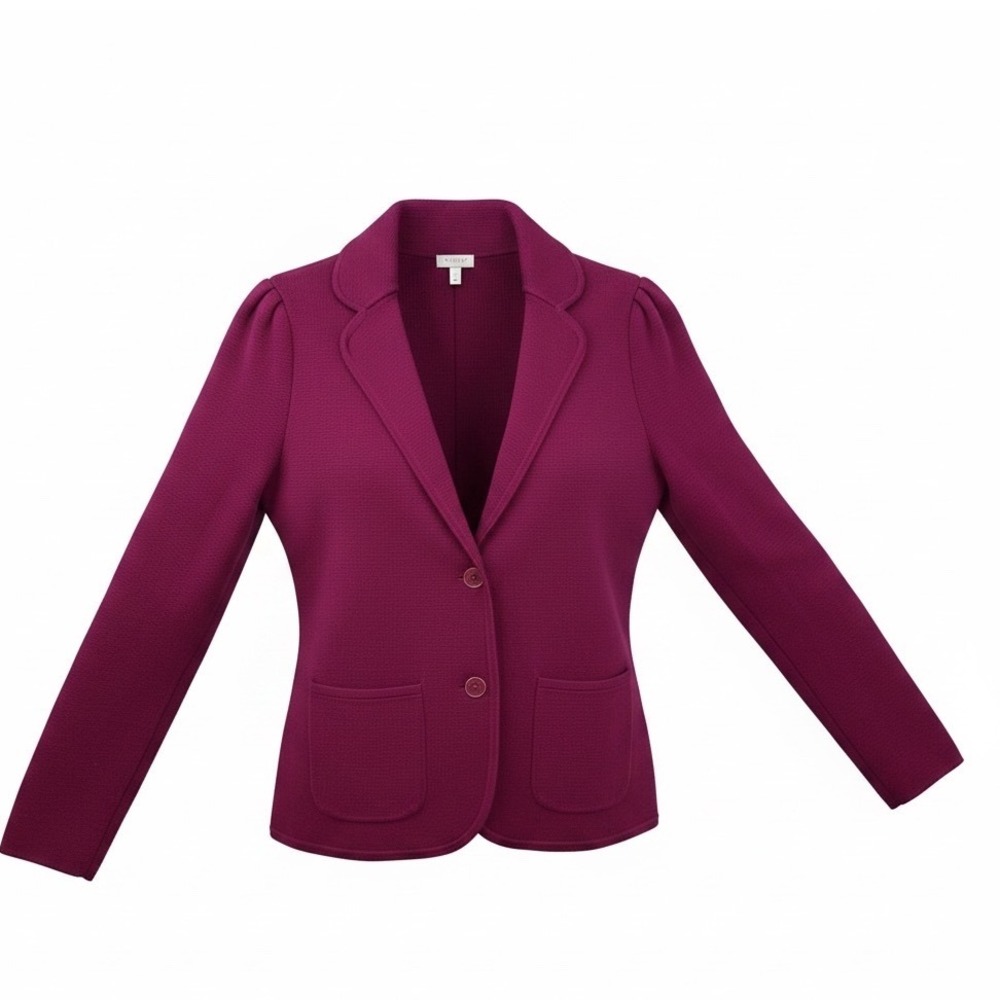 Talbots‎ Womens Blazer Small Pink Cotton Knit Cardigan Jacket career preppy